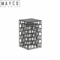 Mayco Metal Flower Pot Holder Black Wrought Iron Nesting Table Square Plant Stand